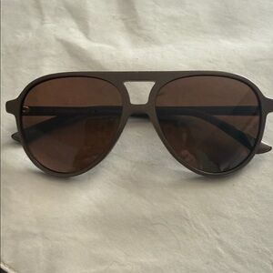 Diff Tosca II polarized Brown Aviator Sunglasses